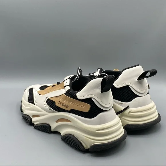 Steve Madden Men's Black and Cream Sneakers - Picture 2 of 4